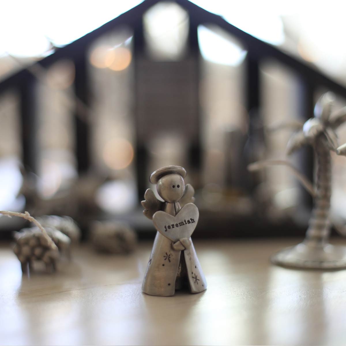 Angel with Personalized Token (Pewter)