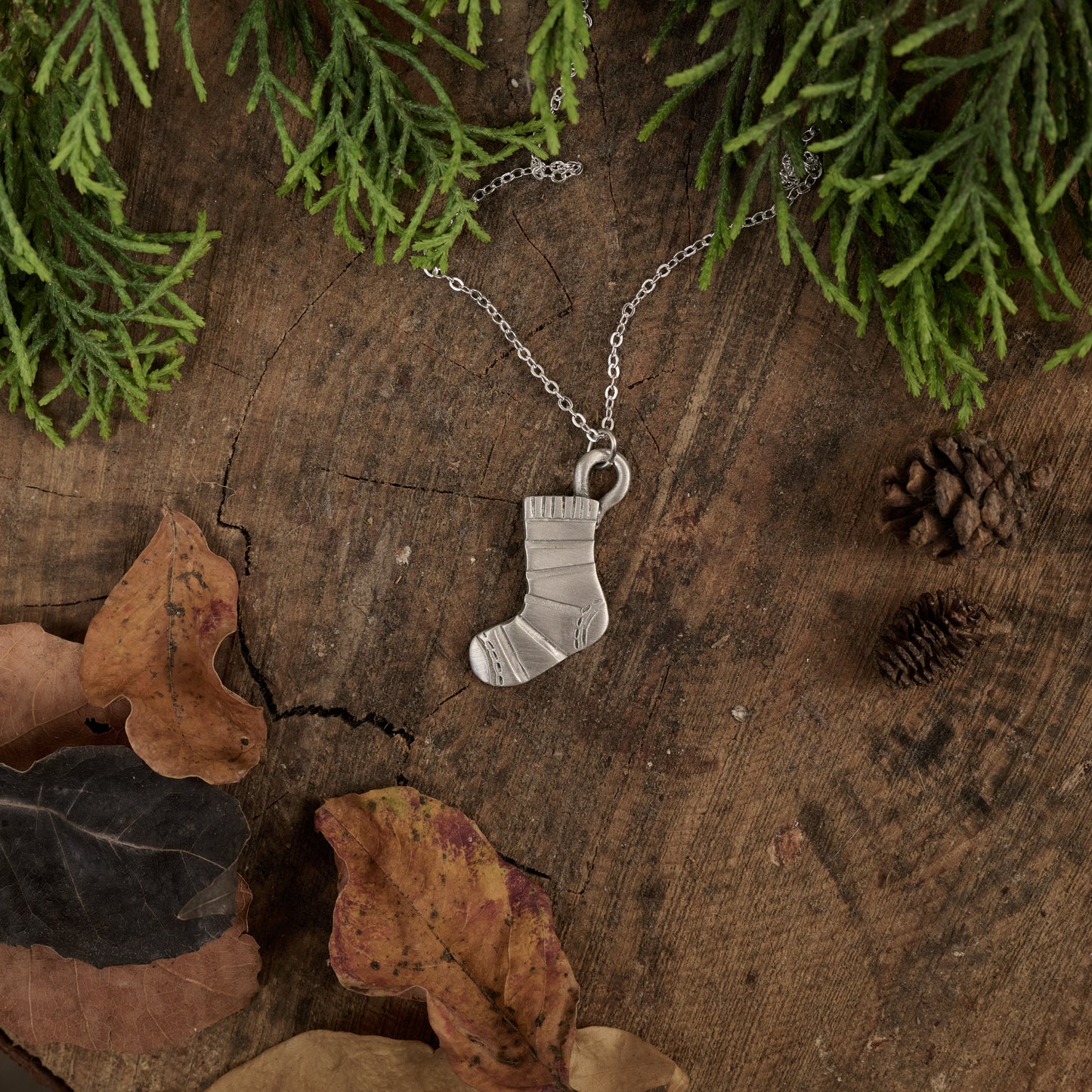 Fill The Stocking Necklace (Pewter)