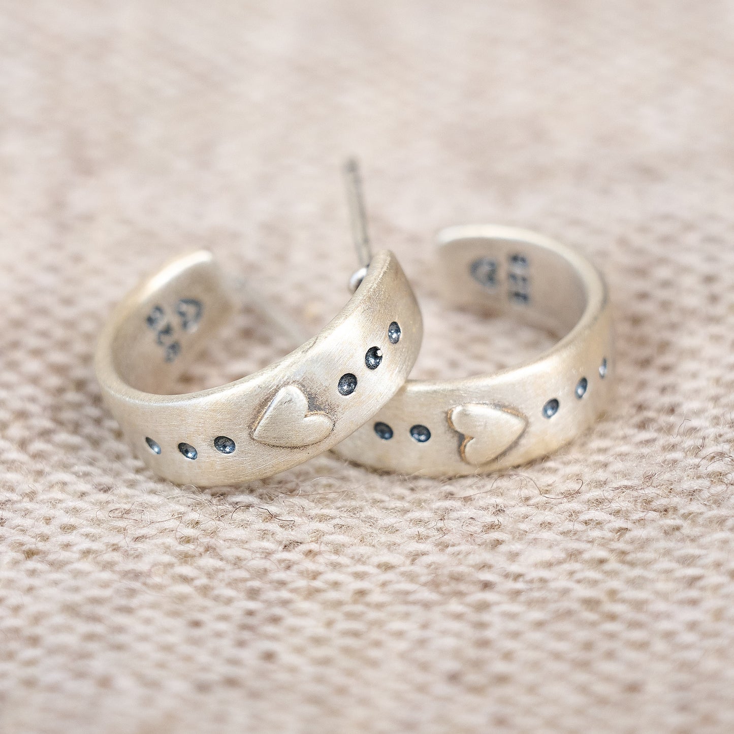 Spark Of Love Classic Hoop Earrings (Sterling Silver)