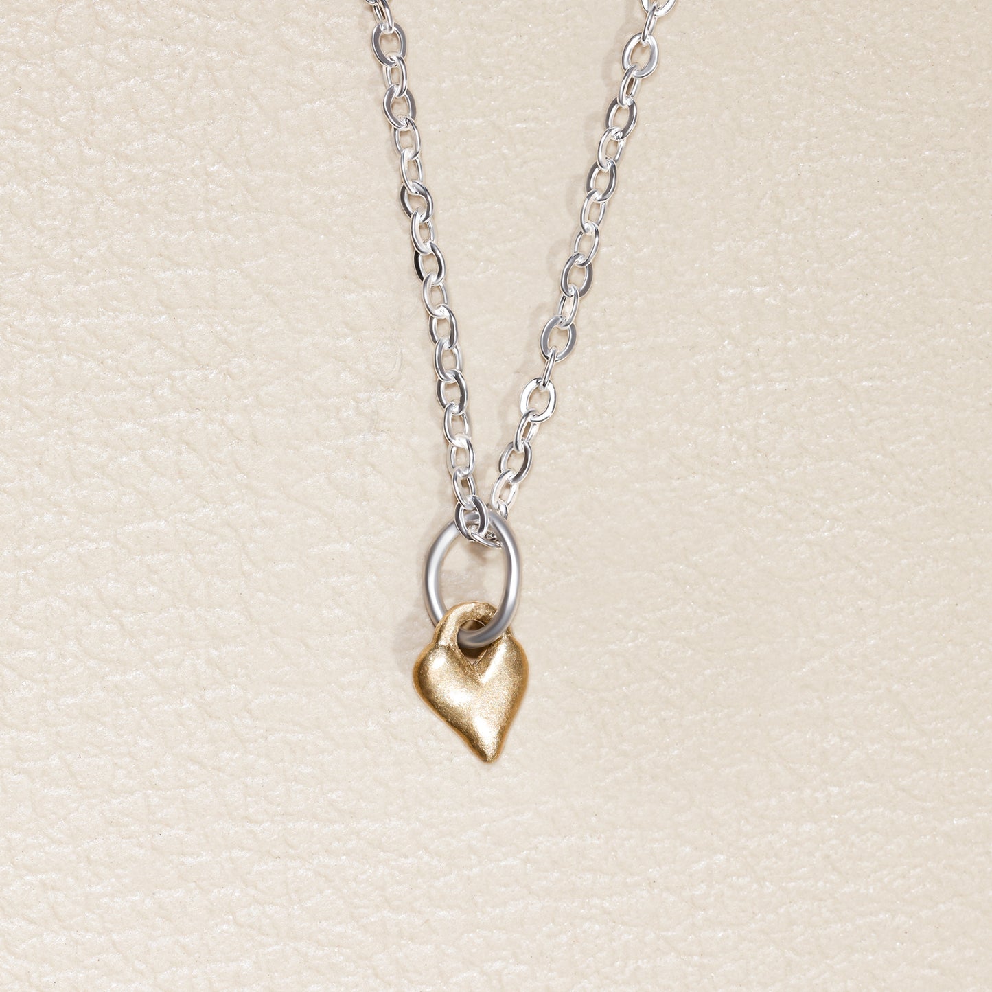 One Little Heart Necklace (Brass)