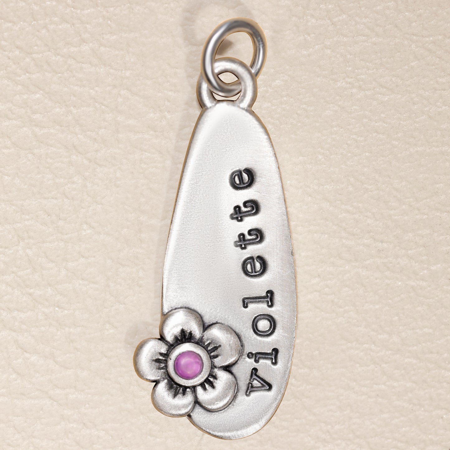 Personalized Birthstone Bloom Jumble Necklace (Sterling Silver)