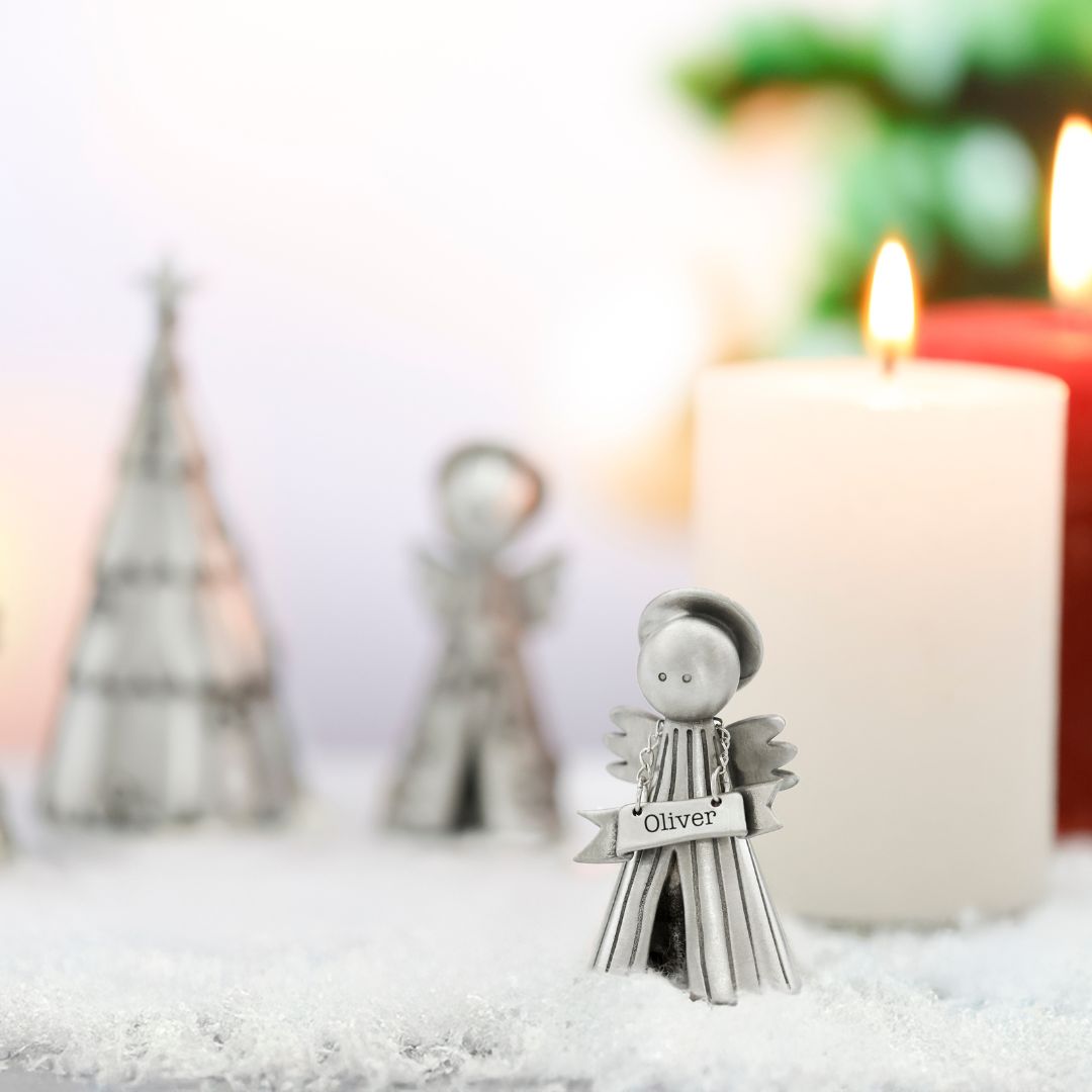 Personalized Angel with Banner (Pewter)