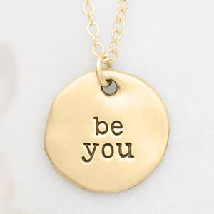 Be You Disc Necklace (10K Solid Gold)