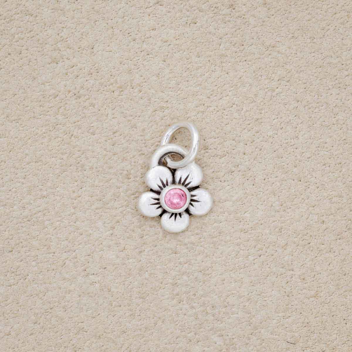 Birthstone Bloom Charm (Sterling Silver)