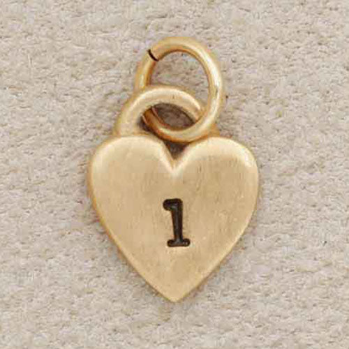 Cherished Heart Initial Charm (Gold Plated)