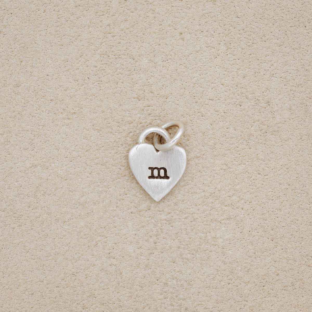 Cherished Heart Initial Charm (Sterling Silver)