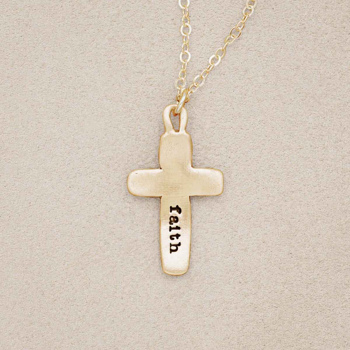 Cross Of Faith Necklace (Gold Vermeil)
