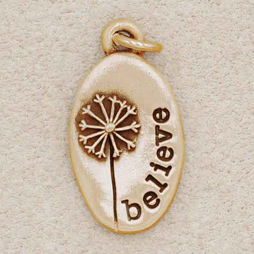 Dandelion Charm (10K Solid Gold)