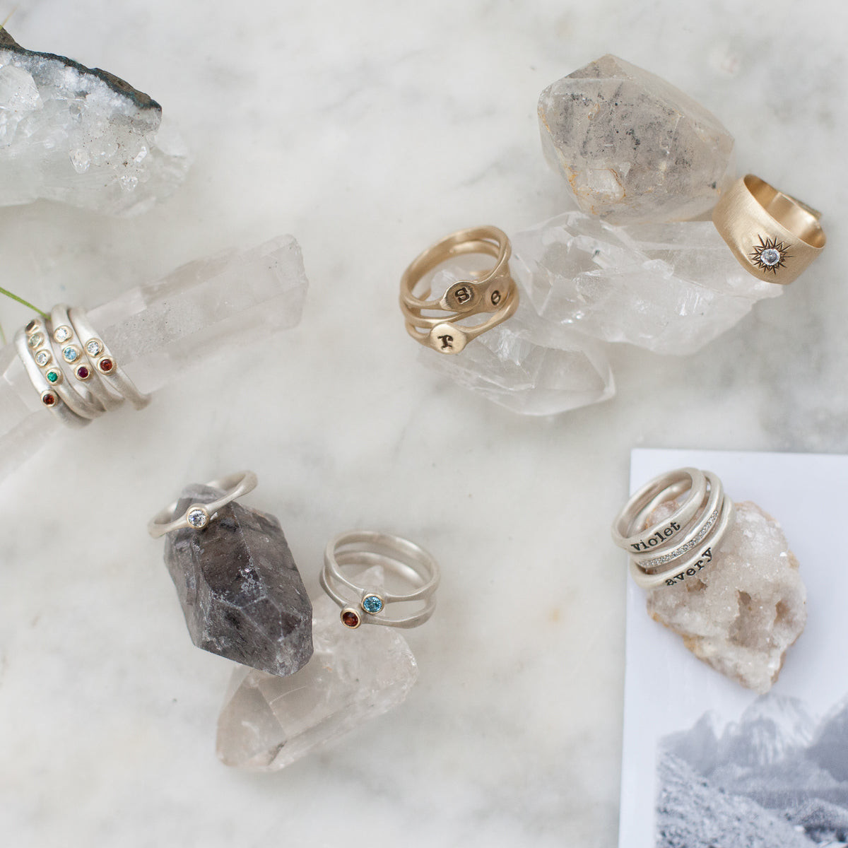 Sunburst Diamond Ring (10K Solid Gold)