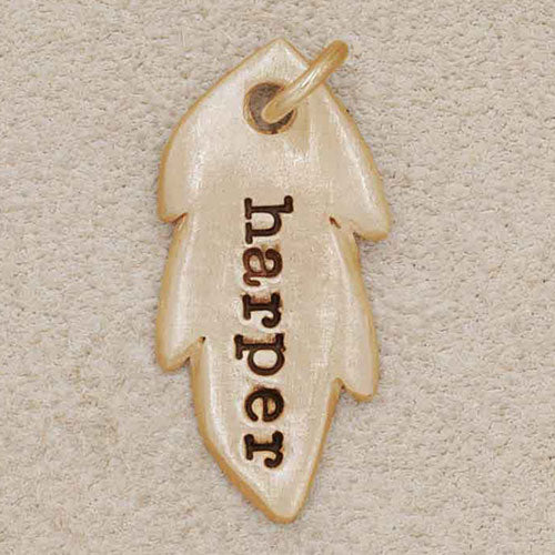 Feather Tag (14K Solid Gold)