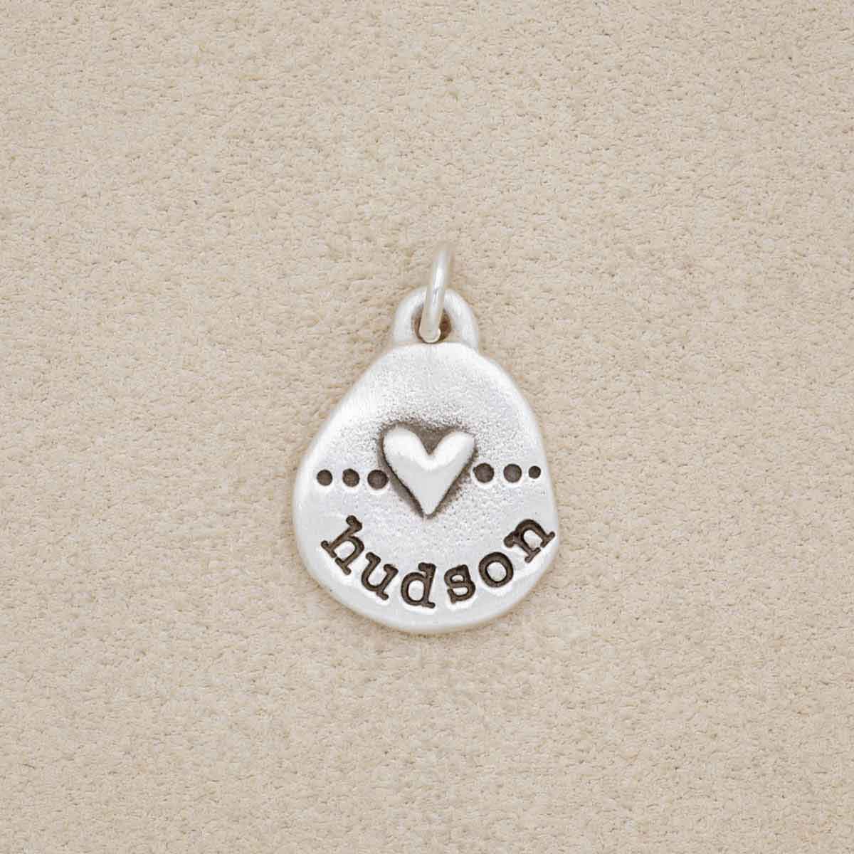 Heart with Dots Charm (Sterling Silver)