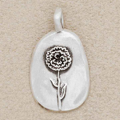 January Birth Flower Charm (Sterling Silver)