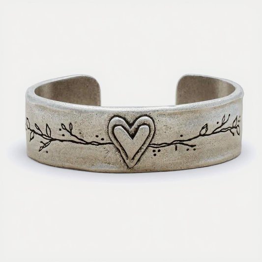 Let Love Grow Cuff (Pewter)