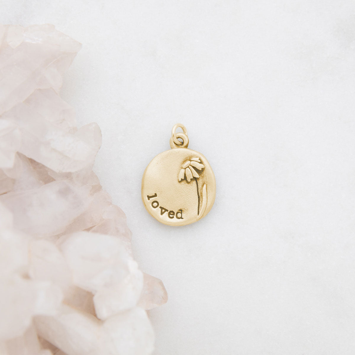 Daisy Charm (14K Solid Gold)