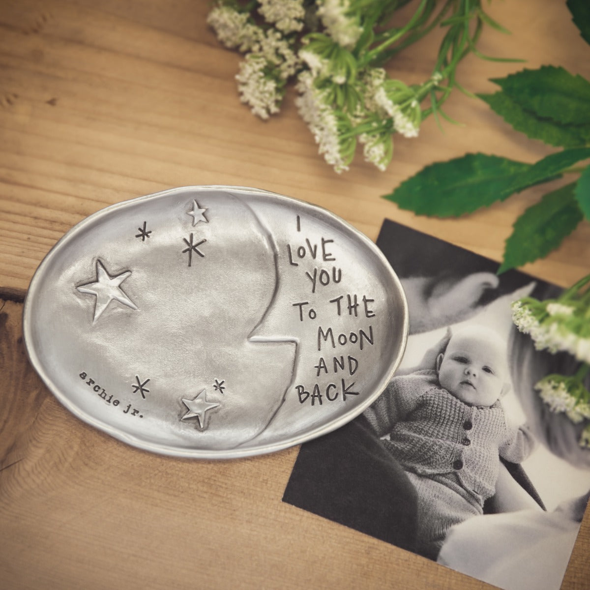 Moon and Back Keepsake Dish (Pewter)