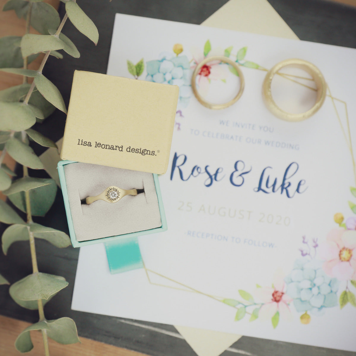 Sunburst Stacking Ring (10K Solid Gold)