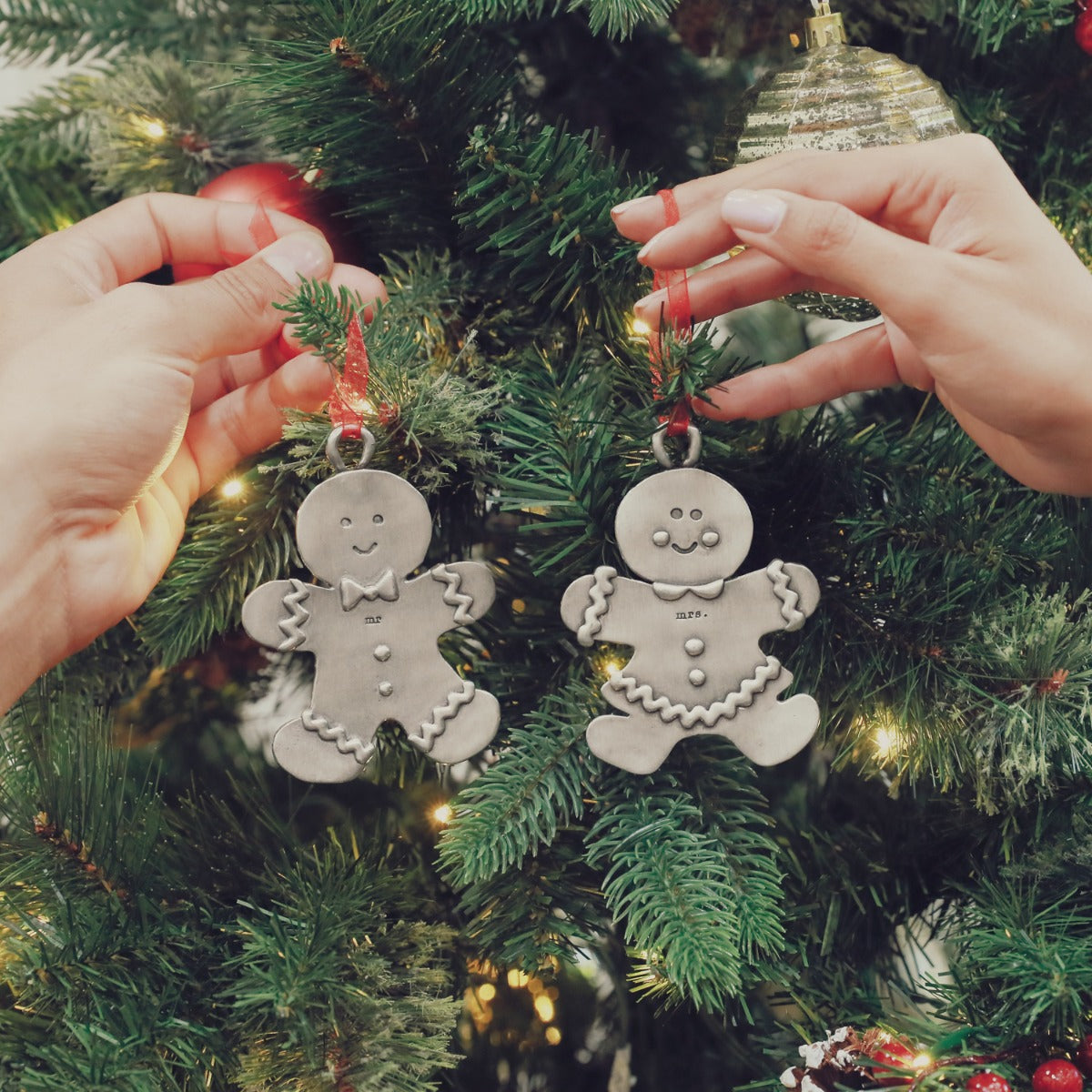Gingerbread Dad Ornament (Pewter)