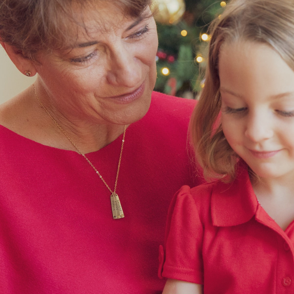 Bezel Birthstone Necklace (10K Solid Gold)