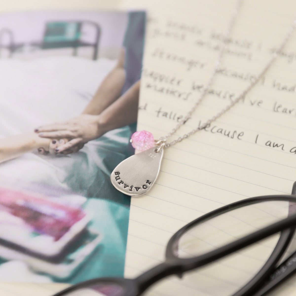 Cancer Awareness Necklace (Sterling Silver)