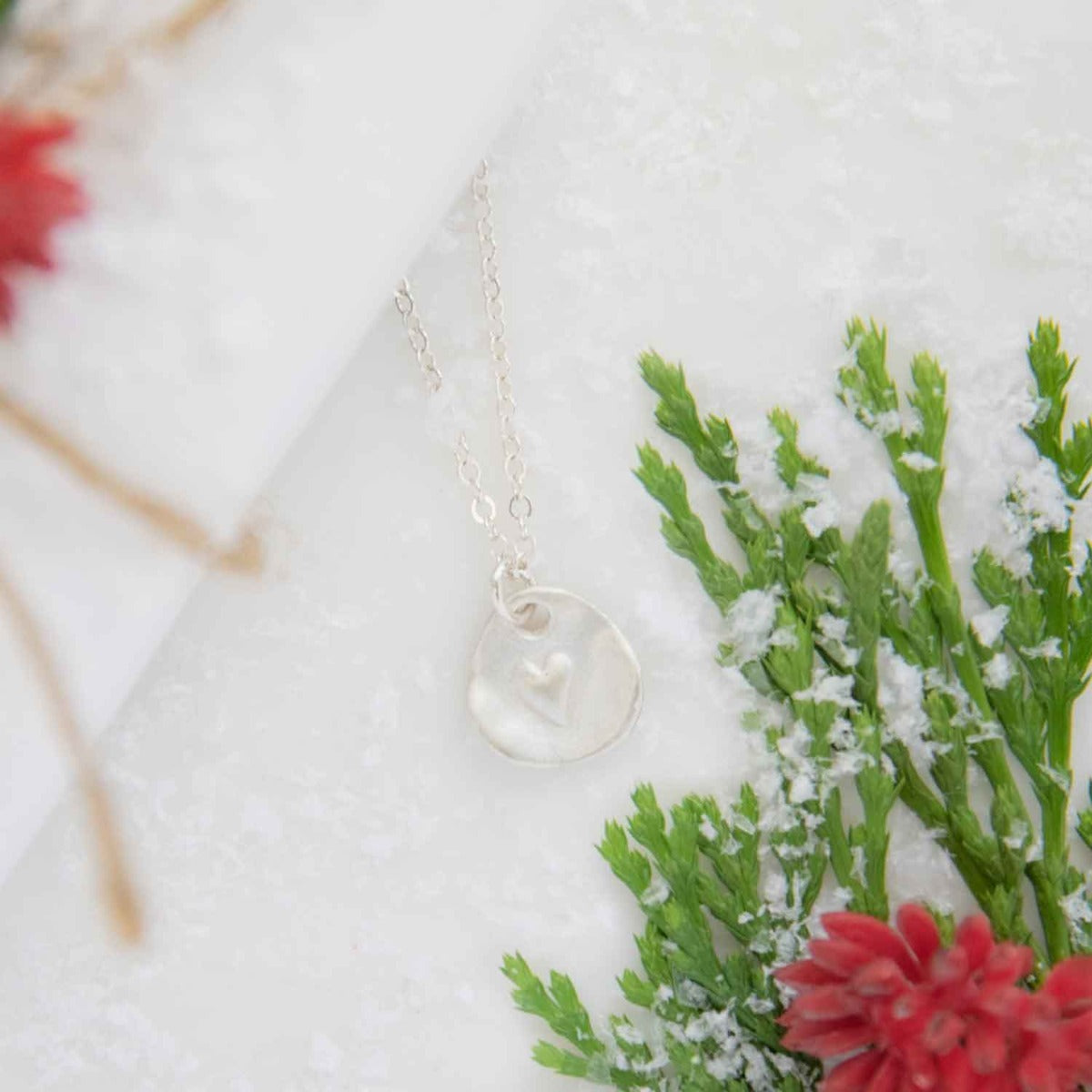 sterling silver full of love necklace with link chain