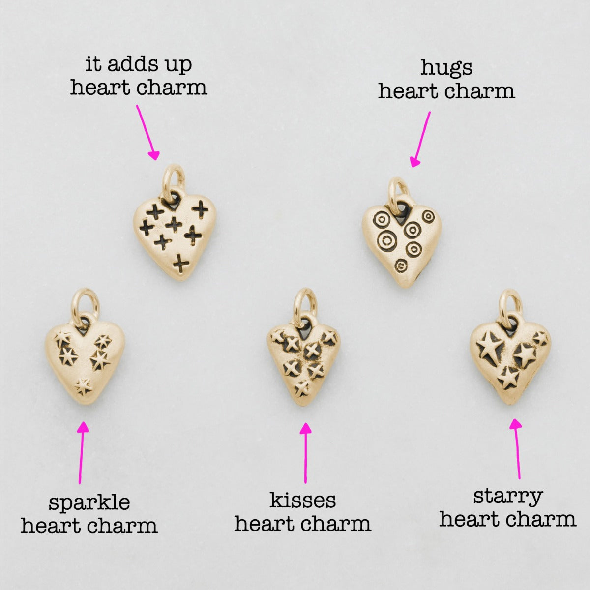 Light + Bright Hearts Necklace (10K Solid Gold)