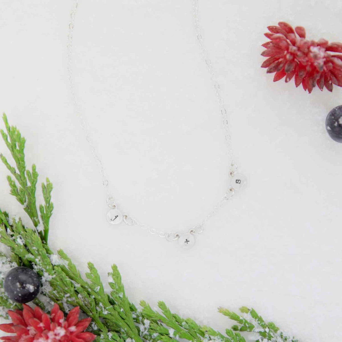 sterling silver my darling ones initial necklace personalized with 3 initials