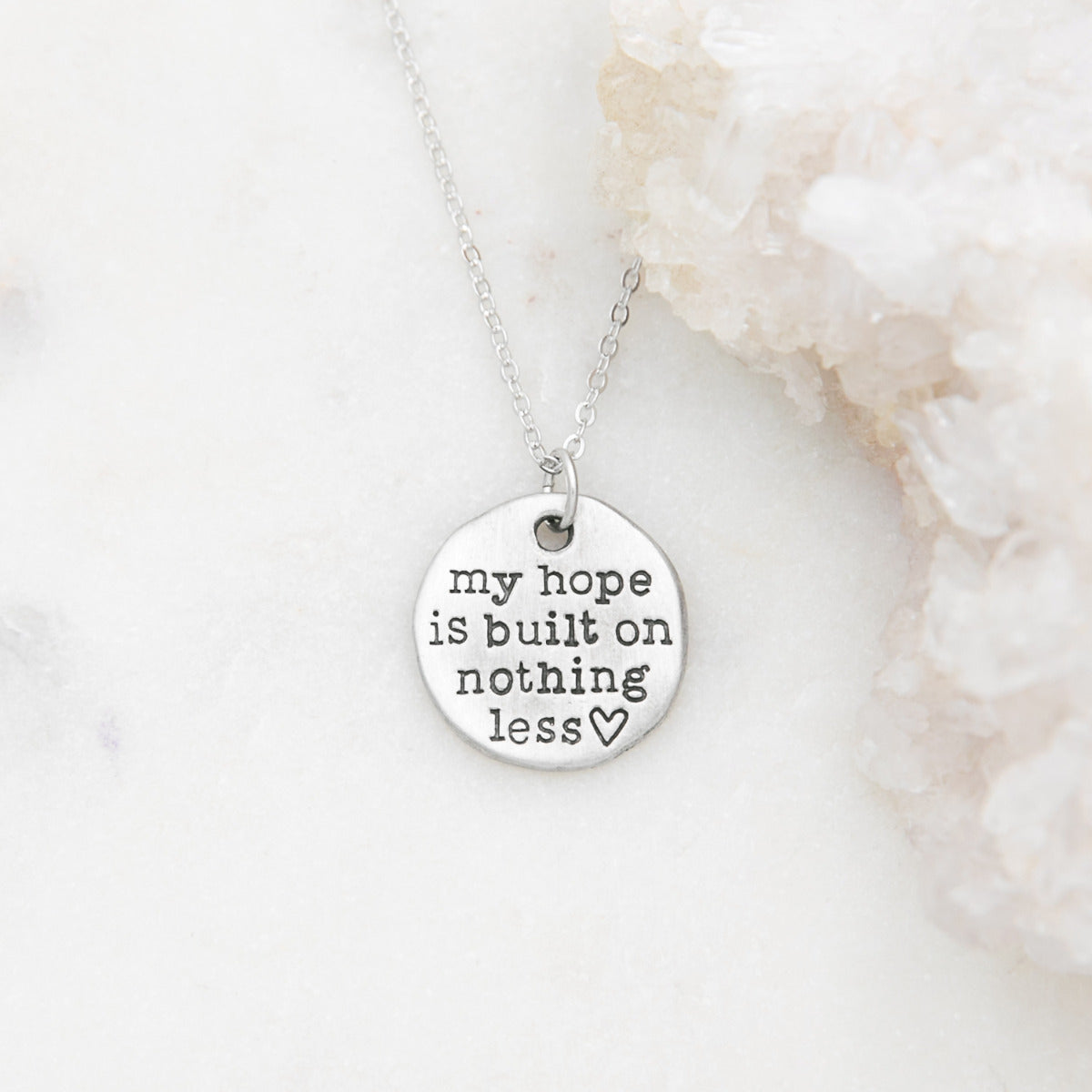 My Hope Is Built Necklace (Pewter)
