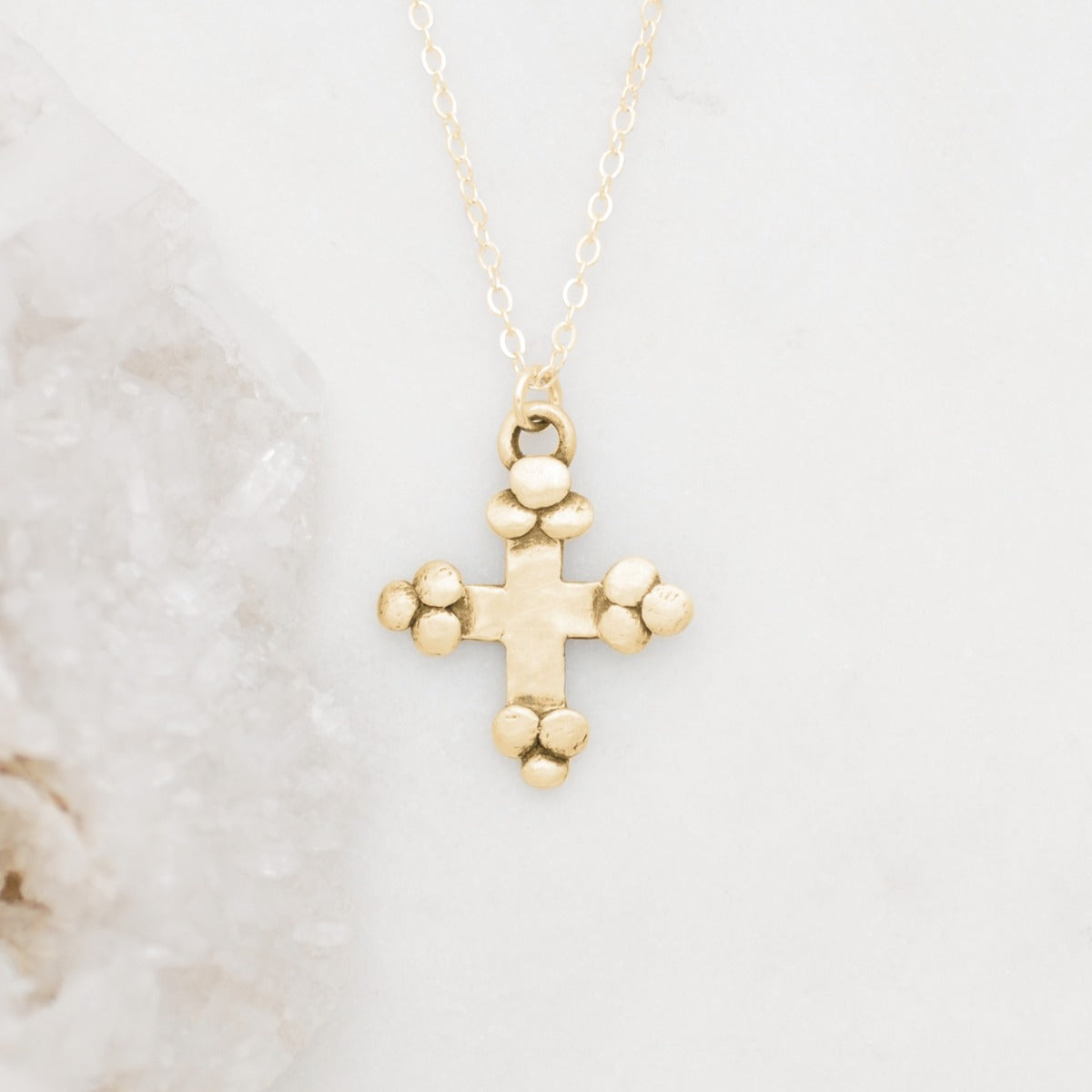 Known and Loved Cross Necklace (10K Solid Gold)