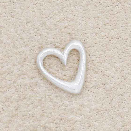 Love Grows 1/4" Tiny Heart charm (Sterling Silver)