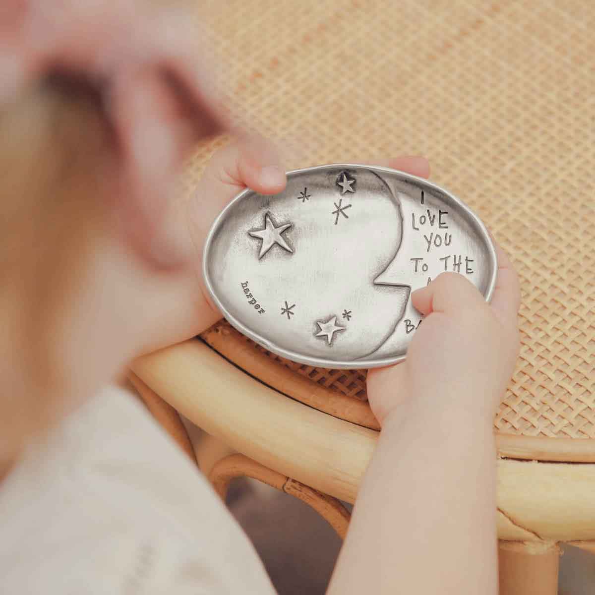 personalized and hand stamped with a name