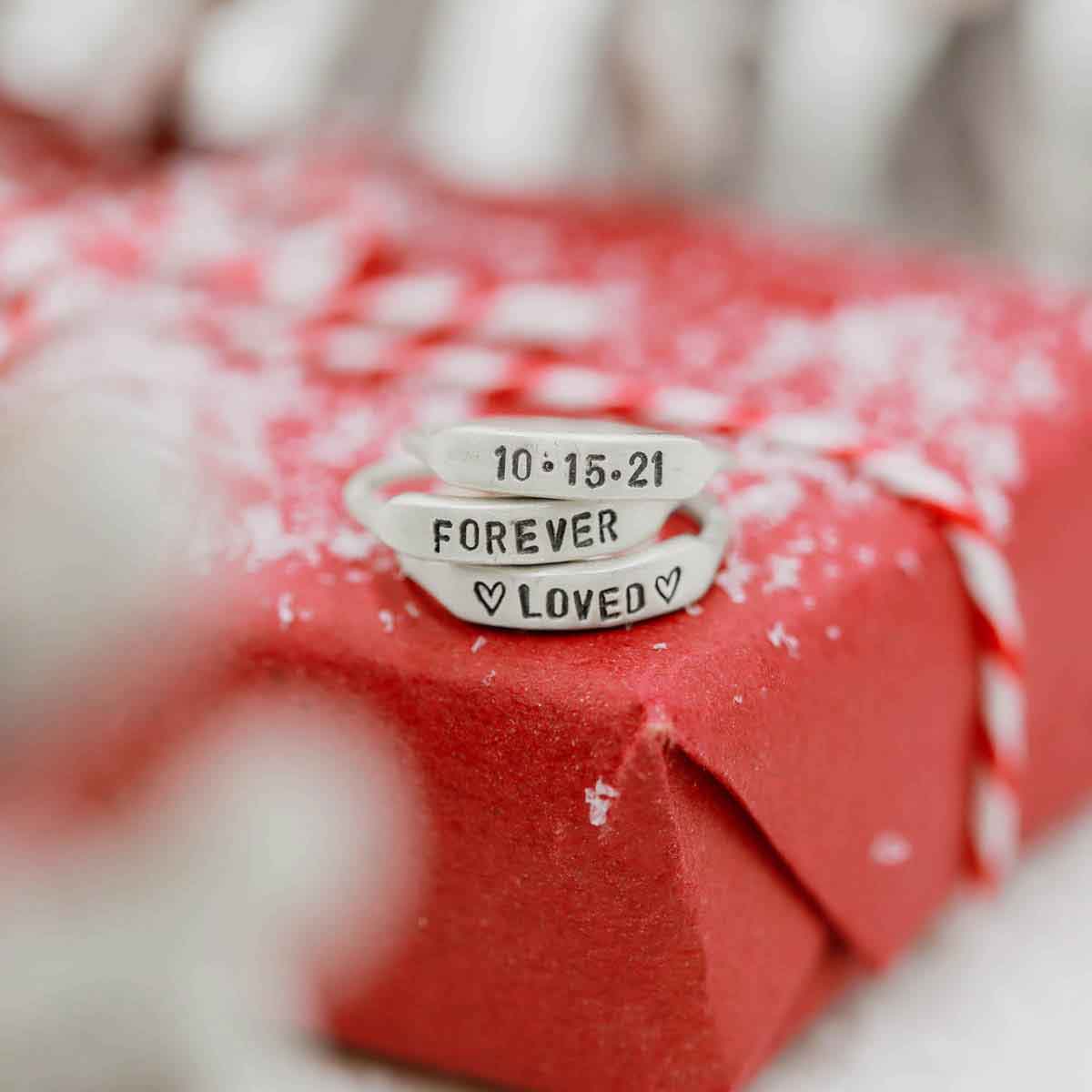 Nameplate Stacking Ring (Sterling Silver)