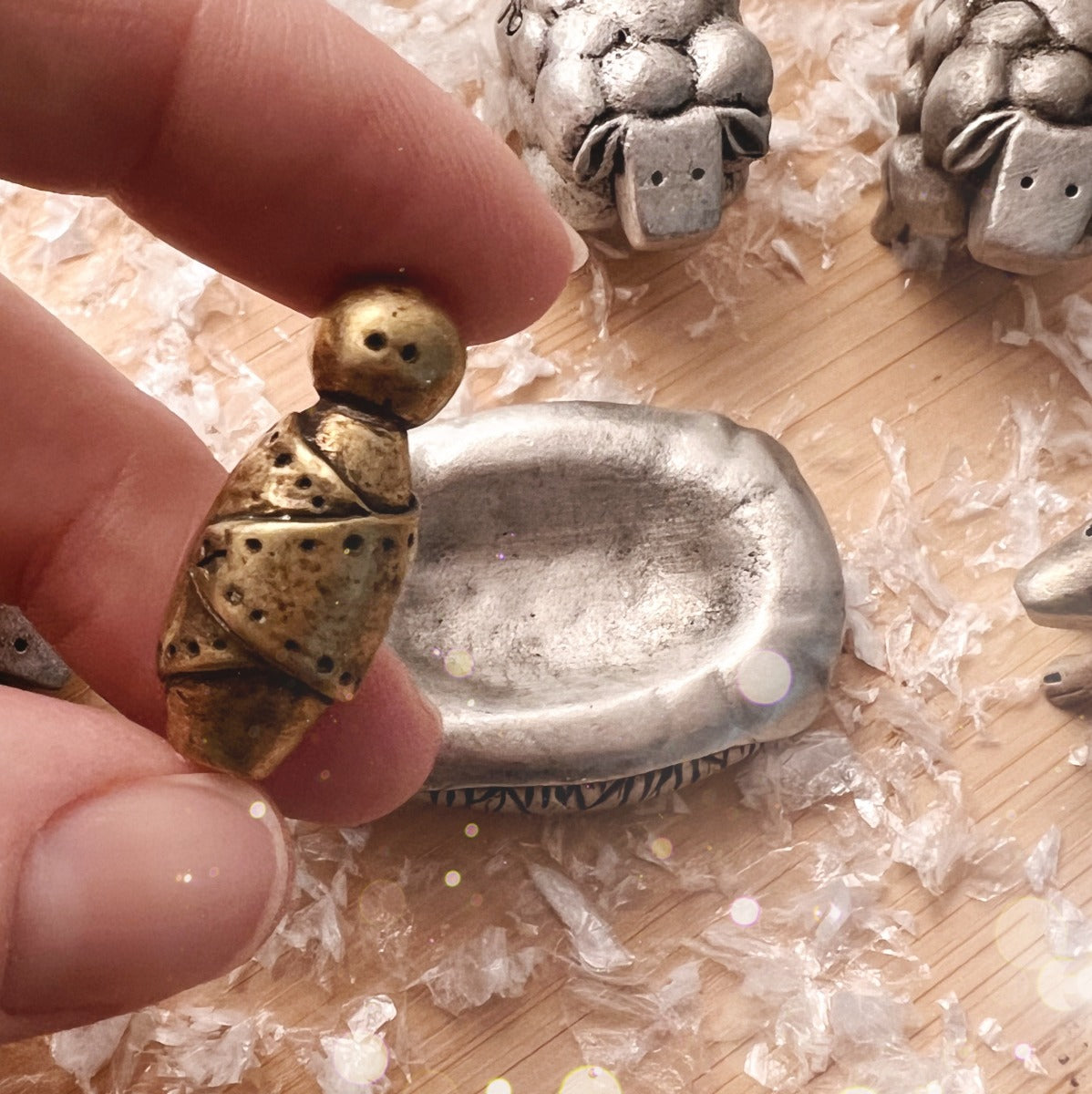 with the Lisa Leonard Nativity set