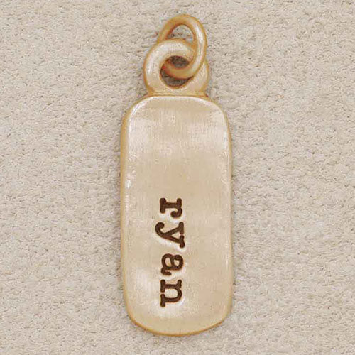 Rounded Corners Tag (10K Solid Gold)