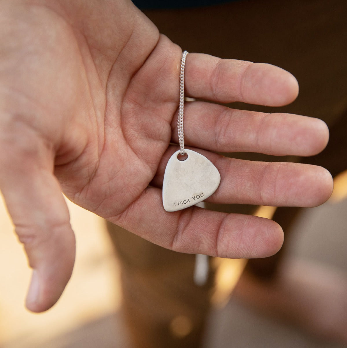 Shaper's Guitar Pick Necklace (Sterling Silver)