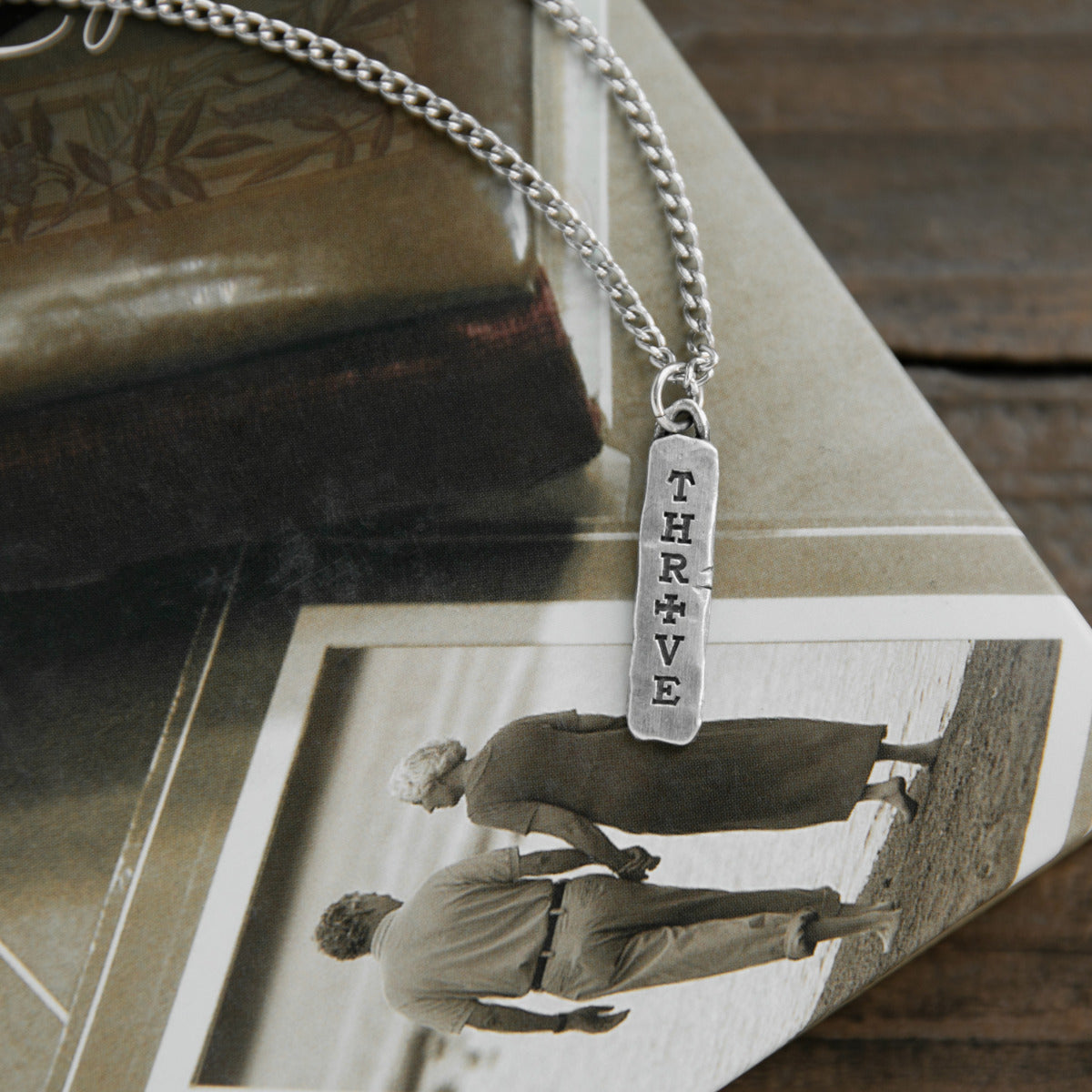 Thrive Tablet Necklace (Pewter)