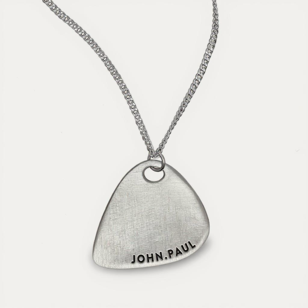 Shaper's Silver Guitar Pick Necklace by Lisa Leonard Designs