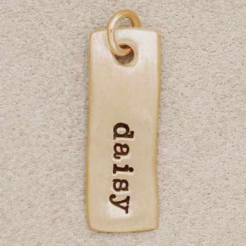 Skinny Wavy Tag (14K Solid Gold)