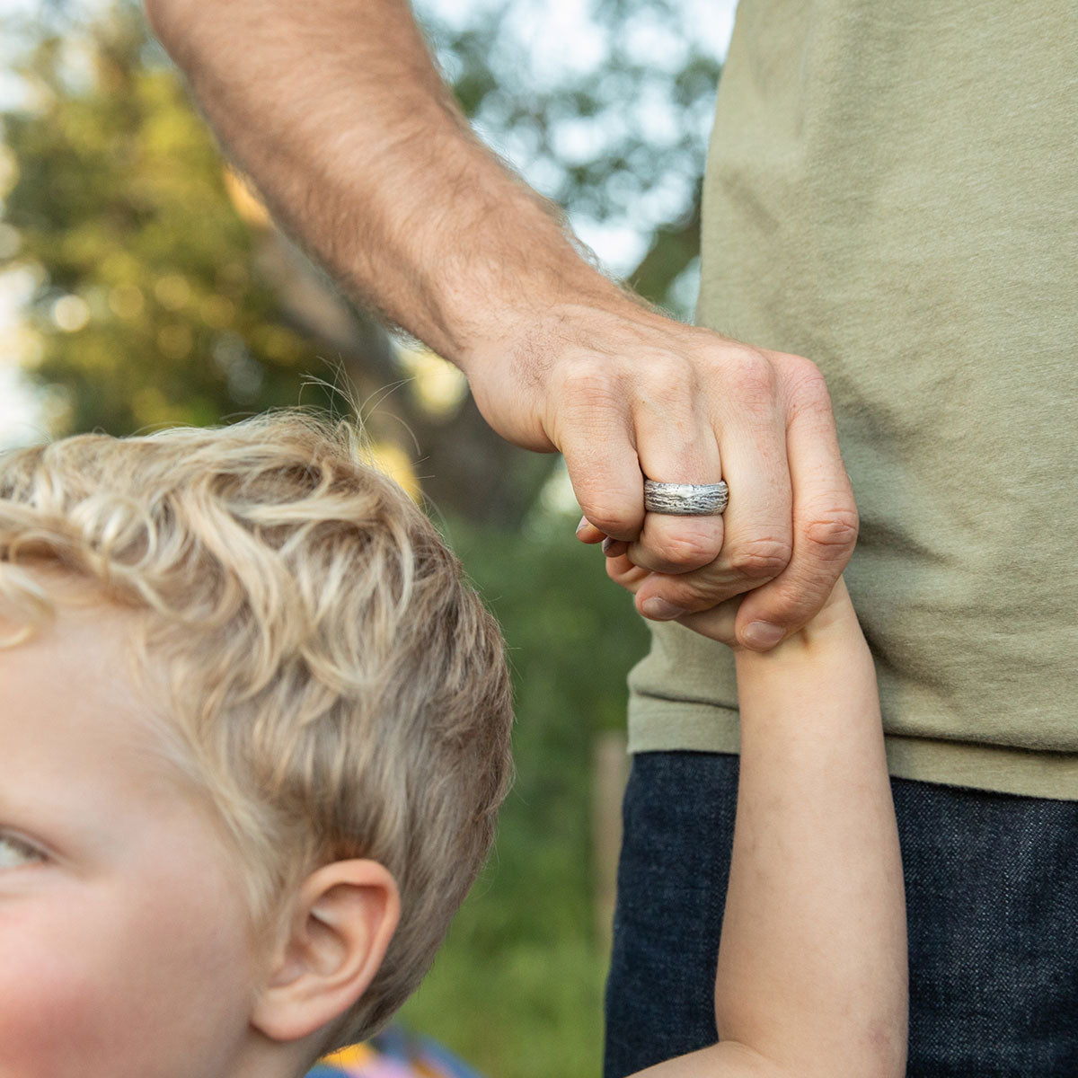 Collide with the Sky Ring (Textured Antiqued Sterling Silver)