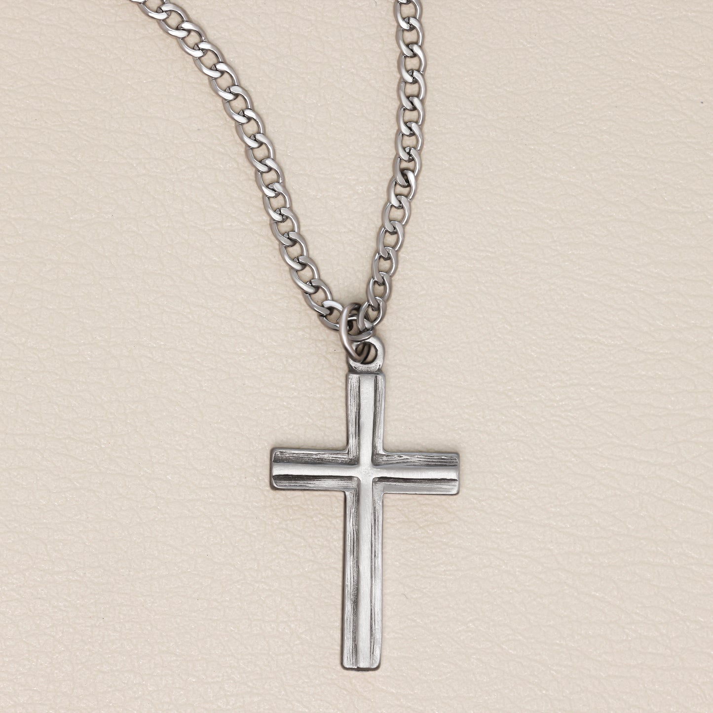 Adopted Cross Necklace (Pewter)