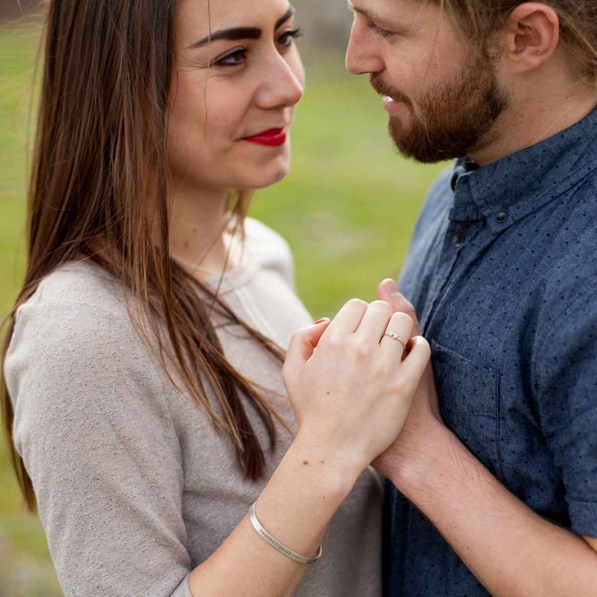 sterling silver sweet love ring - two hearts