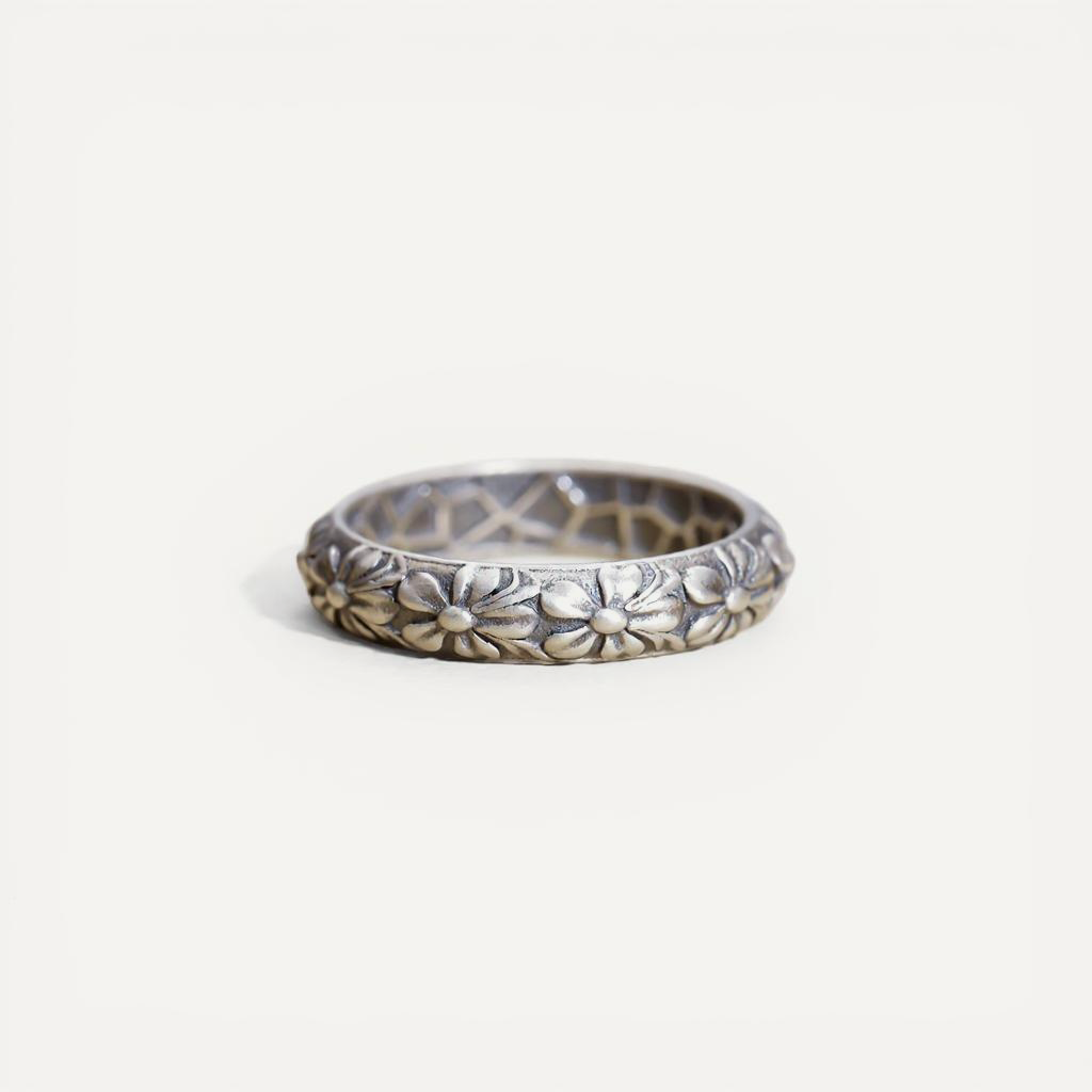 Vintage Florals Stacking Ring (Sterling Silver) by Lisa Leonard