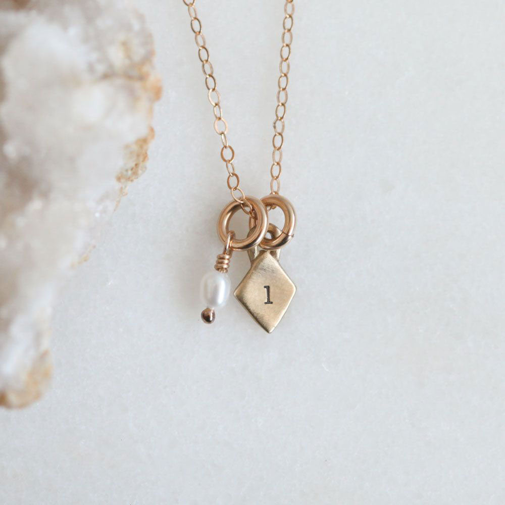 Wild About You Initials Necklace (14K Solid Gold)