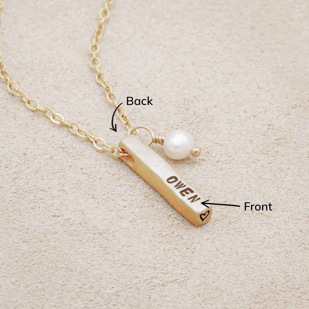 Word of the Year Necklace - 2 sides (10K Solid Gold)