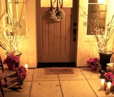 are you ready for christmas? {decorating front porch}