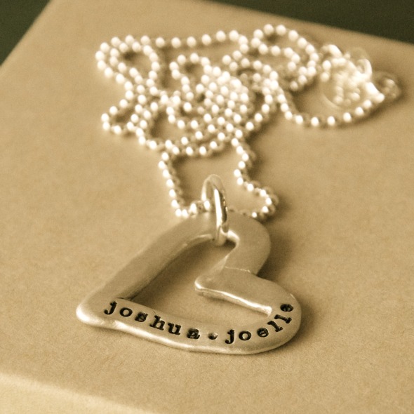You would LOVE it! {new} hand-stamped molded heart necklace