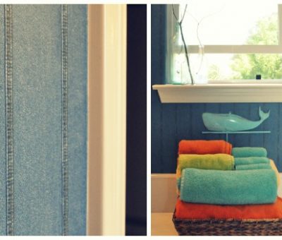 how to decorate bathroom with wearing it in... {before and after DIY}