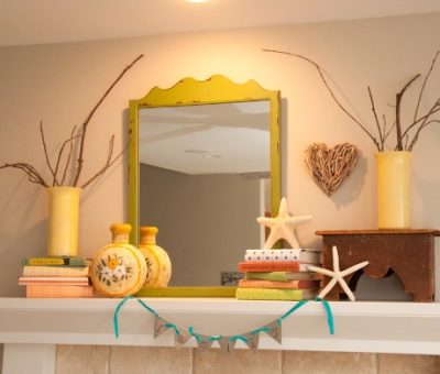get ready for summer and make small changes! {mantel re-do}