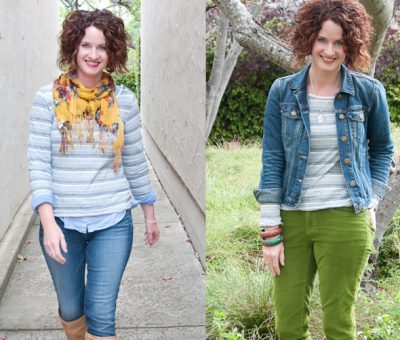 outfit ideas for how to wear same top in different ways!