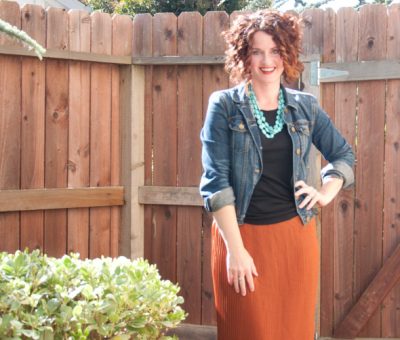 what I'm wearing {mixing rust and turquoise}