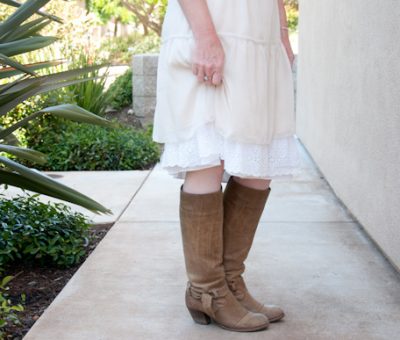 what i'm wearing {boho dress and boots}